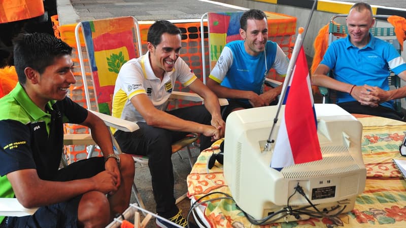 De gauche à droite, Quintana, Contador, Froome et Nibali.