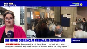 Draguignan: une minute de silence observée au tribunal en hommage aux agents pénitentiaires tués dans l'attaque d'un fourgon en Normandie