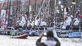 Transat Jacques-Vabre : Les 79 bateaux ont coupé la ligne de départ à 13h27
