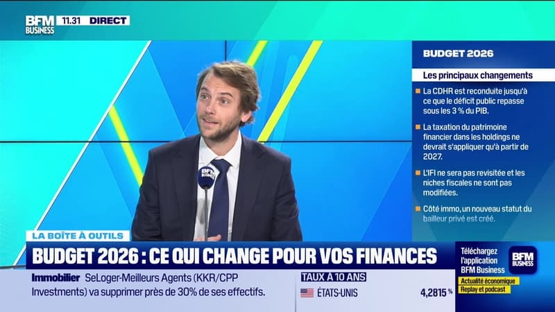 La boîte à outils : Budget 2026, ce qui change pour vos finances - 04/02