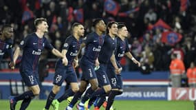 Les parisiens après la victoire face au Barça