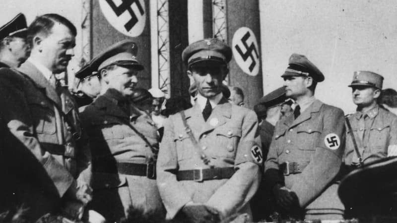 De gauche à droite, Hitler, goering, Goebbels, et Hess. (Photo d'illustration)