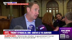 Retraites: Laurent Escure (Unsa) promet "des actions tous les jours dans les entreprises, les administrations"