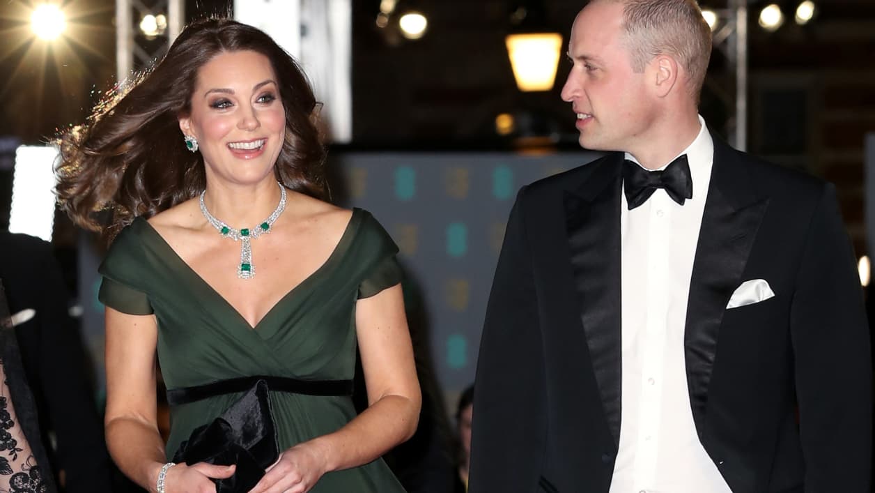 Kate Middleton et le prince William aux Bafta le 18 février, à Londres Kate Middleton et le prince William aux Bafta le 18 février, à Londres