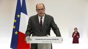 Jean Castex lors de sa conférence de presse du 4 février 2021.