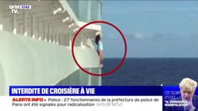 Cette femme est interdite de croisière à vie après avoir grimpé sur la balustrade d'un navire
