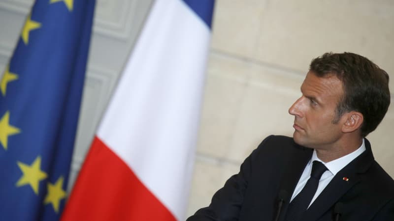 Le président de la République Emmanuel Macron, le 5 juin 2018 à l'Elysée à Paris. 