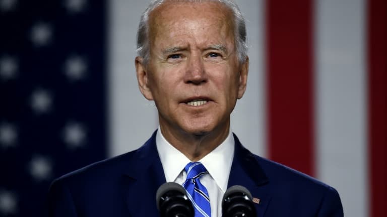 Le candidat démocrate à la présidentielle Joe Biden, le 14 juillet 2020 à Wilmington, dans le Delaware
