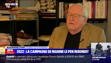Pour Jean-Marie Le Pen, "Marine Le Pen a bien encaissé la présence" d'Éric Zemmour dans la campagne présidentielle