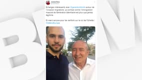 Gérard Collomb a été épinglé pour avoir posé à côté d'un membre de Génération identitaire.