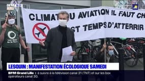 Lille: à l'aéroport de Lesquin, des militants écologistes se sont mobilisés pour protester contre le projet d'agrandissement