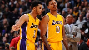 D'Angelo Russell (à gauche) et Nick Young