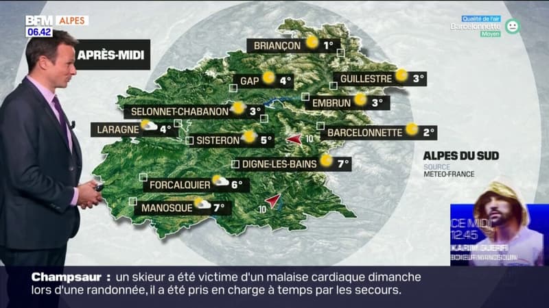 Météo DICI: un lundi ensoleillé mais frais, 4 °C à Gap
