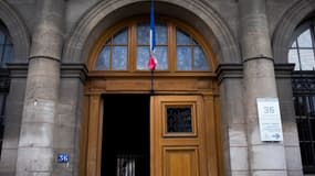 L'entrée du 36, Quai des Orfèvres le 30 juin 2017. 