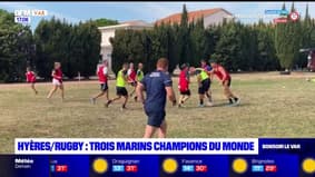 Hyères: trois marins champions de la coupe du monde de rugby militaire
