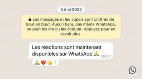 Une capture d'écran publiée sur le site de WhatsApp.