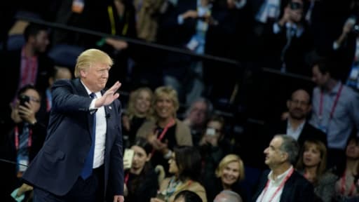 Donald Trump lors d'une conférénce devant l'AIPAC  le 21 mars 2016 à Washington