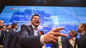 Volodymyr Zelensky le soir du second tour de l'élection présidentielle ukrainienne, le 21 avril 2019.