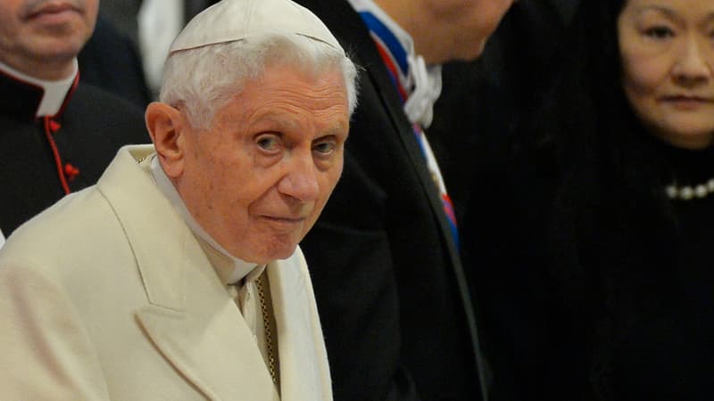 Le pape émérite Benoit XVI le 14 février 2015. 