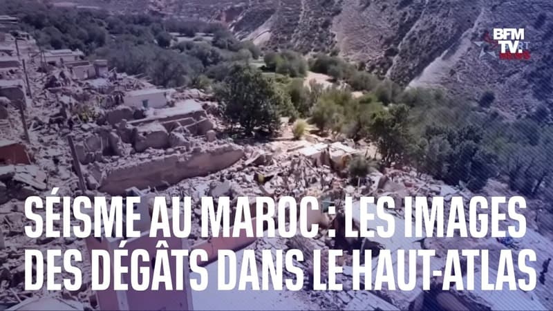Séisme au Maroc: les images aériennes des villages détruits dans le Haut-Atlas