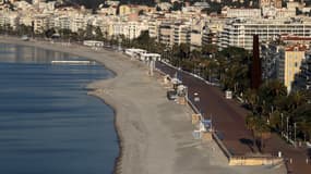 La promenade des Anglais à Nice le 8 avril 2020