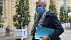 Le président du conseil régional d' Auvergne-Rhône-Alpes Laurent Wauquiez à l'hôtel Matignon à Paris, le 28 septembre 2020
