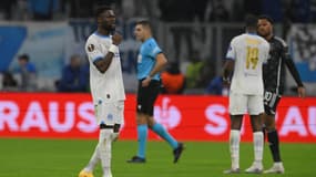 Chancel Mbemba avec l'OM contre l'Ajax, le 30 novembre 2023.