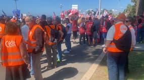 Des manifestants rassemblés à Nice ce mardi 6 juin 2023.