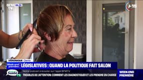 Dans ce salon de coiffure, les discussions autour des législatives s'invitent volontiers entre deux coups de ciseaux