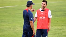 Christophe Galtier et Lionel Messi le 30 juillet 2022
