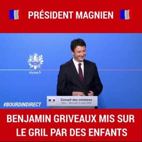 Semaine de la presse à l'école: Benjamin Griveaux interrogé par des enfants après le Conseil des Ministres
