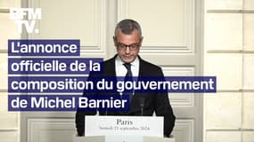 L'annonce officielle de la composition du gouvernement de Michel Barnier 