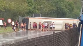 Un bus de supporters de Flamengo s'est renversé le 27 octobre 2025