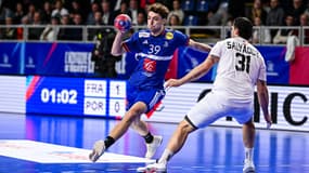 Thibaud Briet lors de France-Qatar le 14 janvier 2025