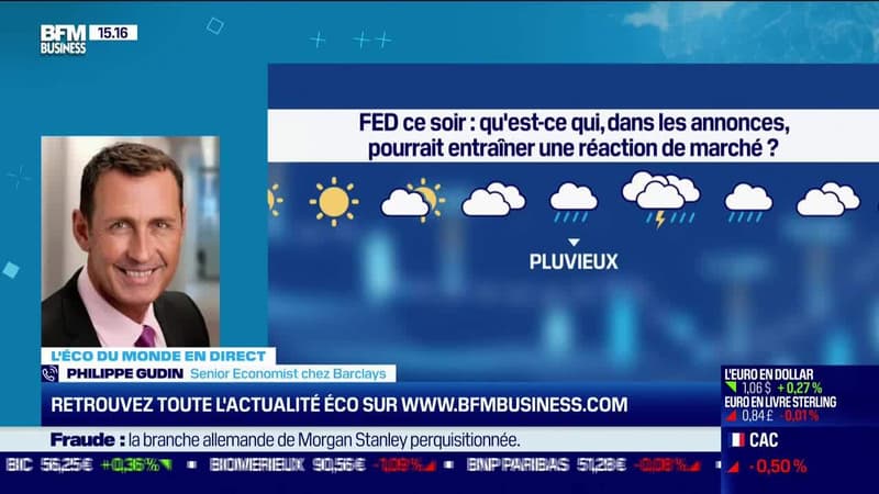 Philippe Gudin (Barclays) : Qu'est-ce qui, dans les annonces de la Fed de ce soir, pourrait entraîner une réaction de marché ? - 04/05