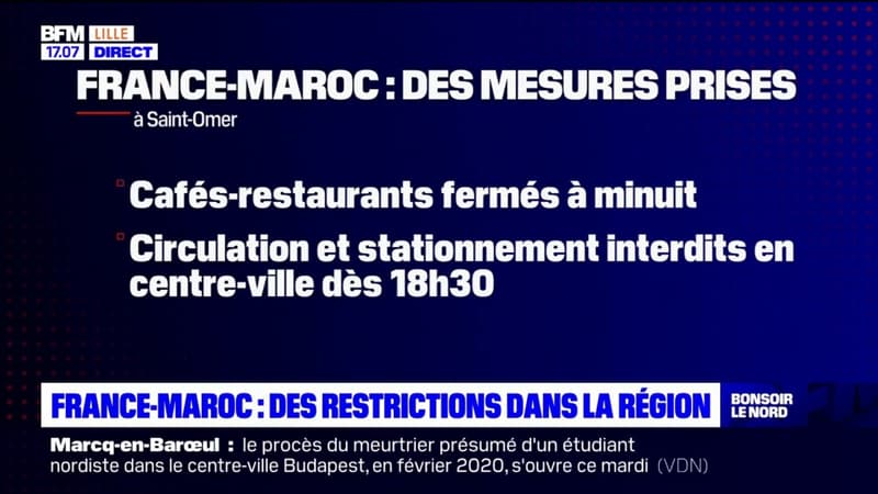 Coupe du monde: des restrictions dans le Nord-Pas-de-Calais pour le match France-Maroc