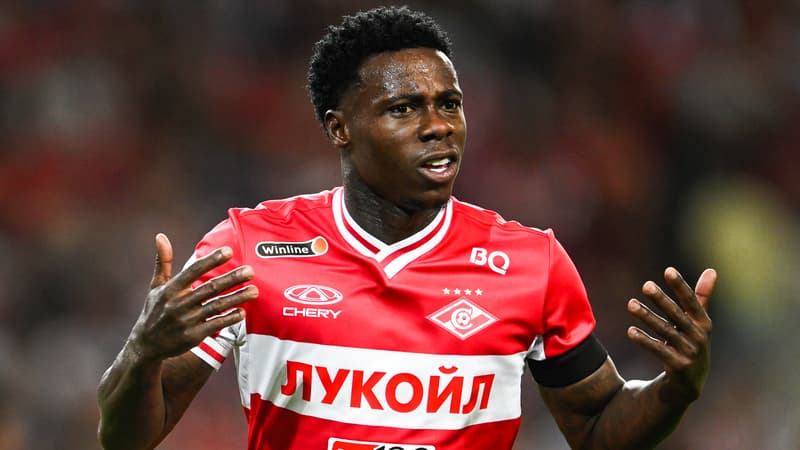 Le Néerlandais Quincy Promes avec le Spartak Moscou en août 2023