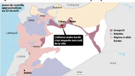 Syrie : un verrou clé sur la route de Raqa repris Syrie : un verrou clé sur la route de Raqa repris