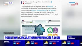 Épisode de pollution: la circulation différenciée mise en place à Lyon, Villeurbanne et Caluire-et-Cuire