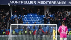 Des tribunes de La Mosson lors du match Montpellier-OM, le 20 octobre 2024