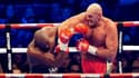 Le boxeur britannique Tyson Fury face à Derek Chisora
