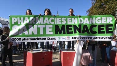 Des pharmaciens et pharmaciennes manifestent ce jeudi 18 septembre au Mans. 