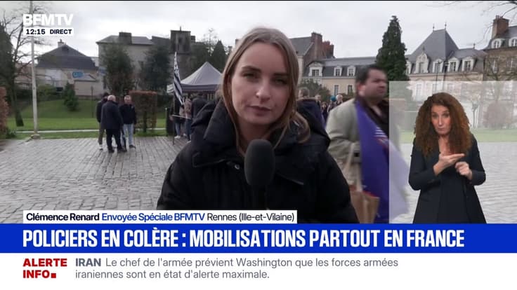 Colère des policiers: plus de 200 personnes ont manifesté dans les rues de Rennes, en Ille-et-Vilaine