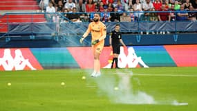 Anthony Mandrea lors du match entre Caen et Annecy, le 30 août 2024.
