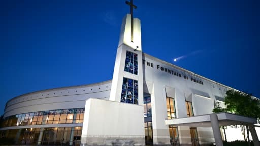 L'église où aura lieu une dernière cérémonie publique pour George Floyd le 8 juin 2020 à Houston, au Texas L'église où aura lieu une dernière cérémonie publique pour George Floyd le 8 juin 2020 à Houston, au Texas