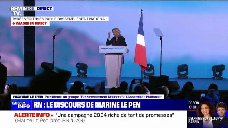 Européennes: Marine Le Pen promet une campagne 2024 