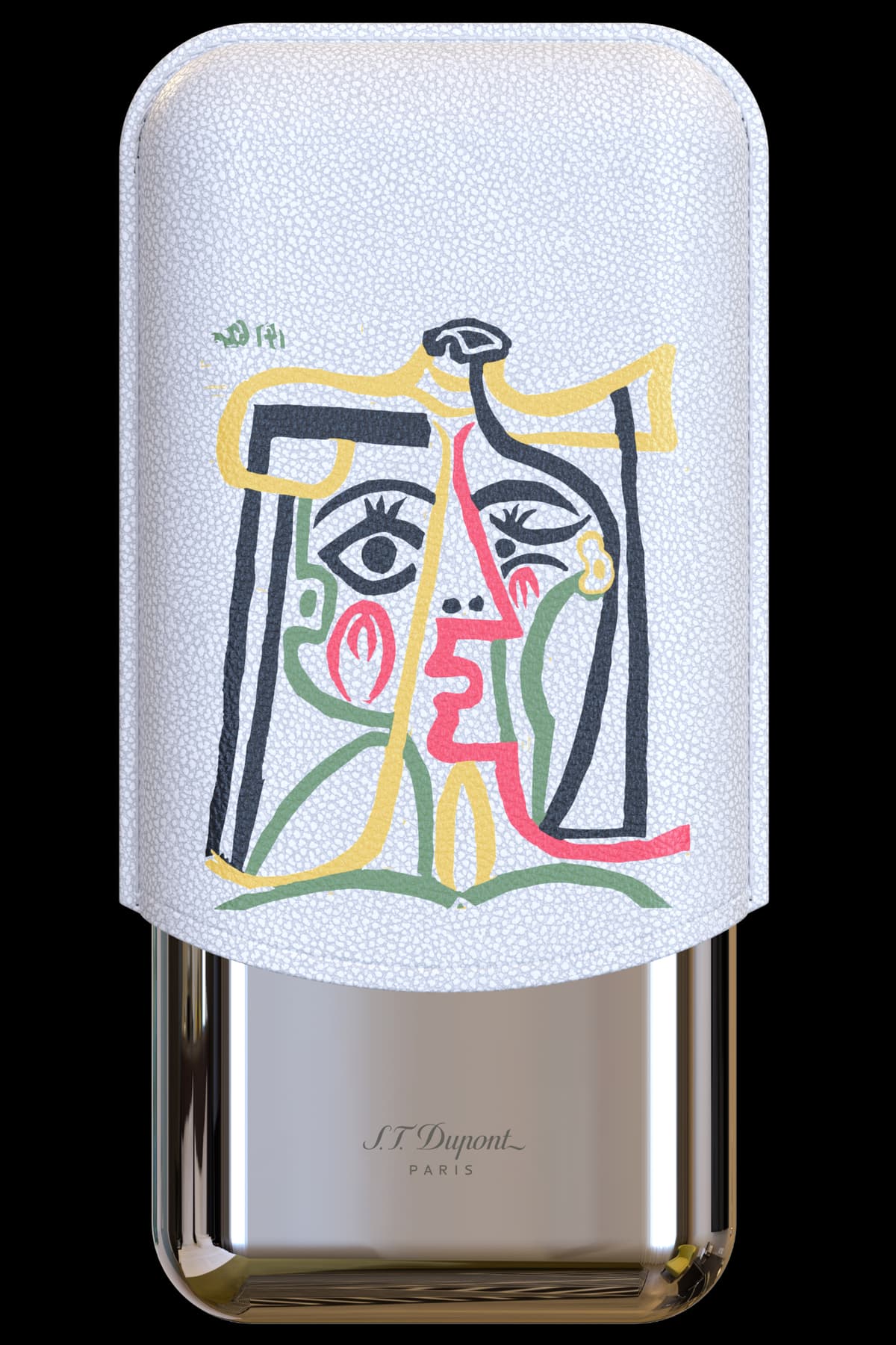 Porte-clés S.T.Dupont 'Picasso Edition' Classique - Métal Et Cuir Blanc - Unisexe