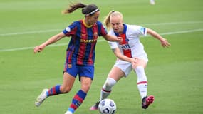 Bonmati et Dudek au duel pendant Barça-PSG
