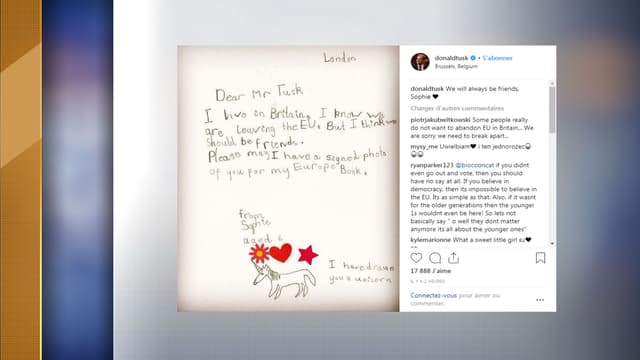 Capture d'écran du compte Instagram de Donald Tusk