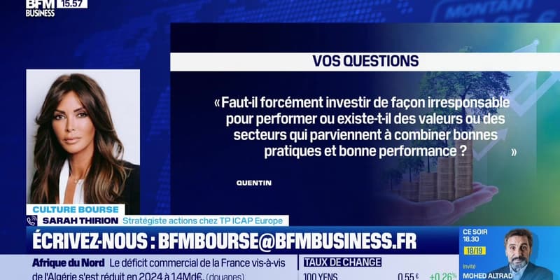 Culture Bourse : « Faut-il forcément investir de façon irresponsable pour performer ? », par Julie Cohen-Heurton - 27/01